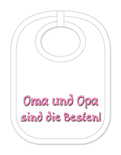 Babylätzli mit dem Spruch: Oma und Opa sind die Besten. Lustiger Latz für Babys und Kleinkinder. Ein tolles Geschenk für Neugeborene, für Eltern oder einfach zur Geburt, auf den Geburtstag oder zu Weihnachten. Die Lätze für B