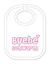 Babylätzli mit dem Spruch: Buebeschwarm. Lustiger Latz für Babys und Kleinkinder. Ein tolles Geschenk für Neugeborene, für Eltern oder einfach zur Geburt, auf den Geburtstag oder zu Weihnachten. Die Lätze für Babies sind aus