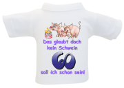 Kleines T-Shirt aus Baumwolle. Zum Umhängen an Flaschen oder Geschenke. Ideal für Geburtstag oder Jubiläum.