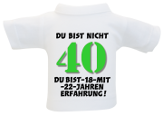 Kleines T-Shirt aus Baumwolle. Zum Umhängen an Flaschen oder Geschenke. Ideal für Geburtstag oder Jubiläum.