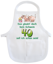 Kleine Schürze aus Baumwolle. Zum Umhängen an Flaschen oder Geschenke. Ideal für Geburtstag oder Jubiläum.