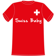 T-Shirt in Kindergrösse mit dem Spruch: Swiss Baby. Ein tolles Geschenk für Mädchen und Jungen, die Schweizer Fan sind. Egal ob Fussball, Eishockey, Badminton oder ein anderer Sport. Trikot in verschiedenen Grösen erhältlich. Aus