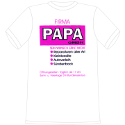 Firma Papa GMBH. Sein Wunsch zählt nicht. Die lustigen und witzigen bedruckten T-Shirts sind ideal als witziges Geschenk. Funshirt hergestellt aus 100% Baumwolle.