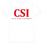 CSI Cool, Sexy, Intelligent. Die lustigen und witzigen bedruckten T-Shirts sind ideal als witziges Geschenk. Funshirt hergestellt aus 100% Baumwolle.