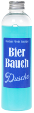 Bierbauch Dusche. Das lustige Männer Duschmittel für Bier Liebhaber. Damit kann sich der Mann unter der Dusche einseifen. Die Shampoo Flasche ist meinem lustigen Spruch bedruckt. Ideal als witziges Geschenk für Männer zum Geburtstag oder als Weihnachtsges