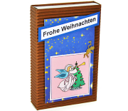 Gutscheinbox mit dem Spruch Frohe Weihnachten. Gutschein- oder Geldbox zum selbst füllen. 