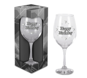 Happy Birthday. Das grosse Weinglas oder Cocktailglas zum Geburtstag. Mit diesen Weingläsern feierst Du an der Geburtstagsparty stilgemäss und mit viel Glitzer und Glamour. Das grosse Trinkglas ist ein schönes Geschenk zur einer guten Flasche Wein. Kann a