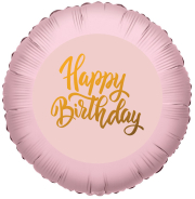 Happy Birthday, ein Geburtstagsballon. Dieser Folienballon kann mit Helium / Ballongas gefüllt werden. Den Ballon können sie aber auch mit Luft aufblasen. Dazu einfach ein Strohhalm nehmen, in die Öffnung einfahren und aufpusten. Als Geschenk oder zur Dek