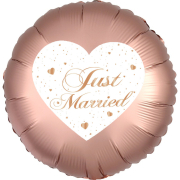 Folienballon Just Married roségold (45 cm)