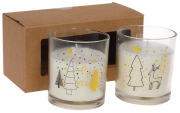 Kerzenglas SNOW klein (2er-Set)