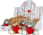 Die kleinen Plüschbären mit einem Herz in der Hand. Ein kleiner Liebesbeweis für die Freundin oder den Freund. Der Teddy Bär ist ein tolles Geschenk für Geburtstag, Valentinstag, Muttertag, Weihnachten, Hochzeit. Grösse 16 cm