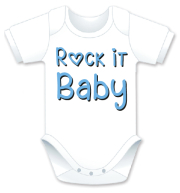 Kurzarm Babybody mit dem Spruch: Rock it Baby. Die grosse Show der herzigen Babybodies. Die Strampler mit den lustigen Sprüchen. Das finden nicht nur die Kleinkinder lustig, sondern vor allem auch die Erwachsenen haben an diesem Geschenk viel Freude.