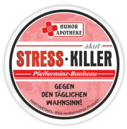Complex Stress Killer. Anti-Druckmittel gegen den täglichen Wahnsinn. Ein besonders lustiges Antistress Mittel zum Naschen. Die Nerven immer schön beruhigen mit etwas Zucker. Die erfrischenden Pfefferminz Bonbons in der Blechdose sind bekannt aus der lust