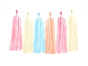 Tassel Girlande bunt pastell